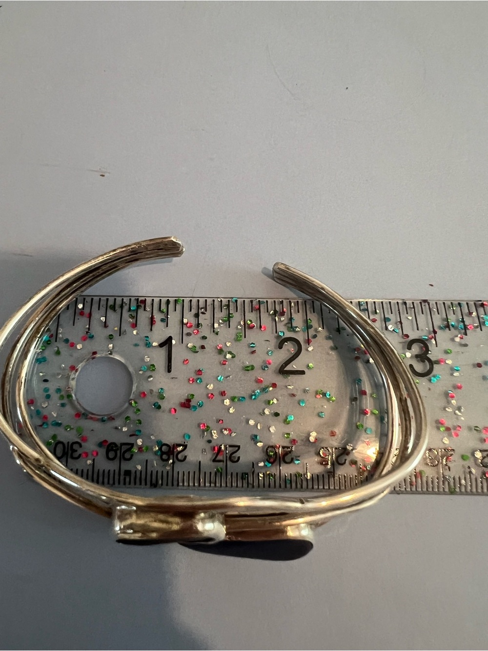 925  Sea Glass Wave Cuff Bracelet - Picture 6 of 6
